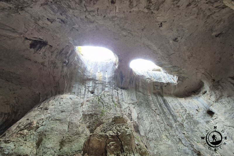 Prohodna Cave, the 'Eyes of God' in Bulgaria, spectacular cave visited during hiking adventure with Wanderlust Outdoor Activities